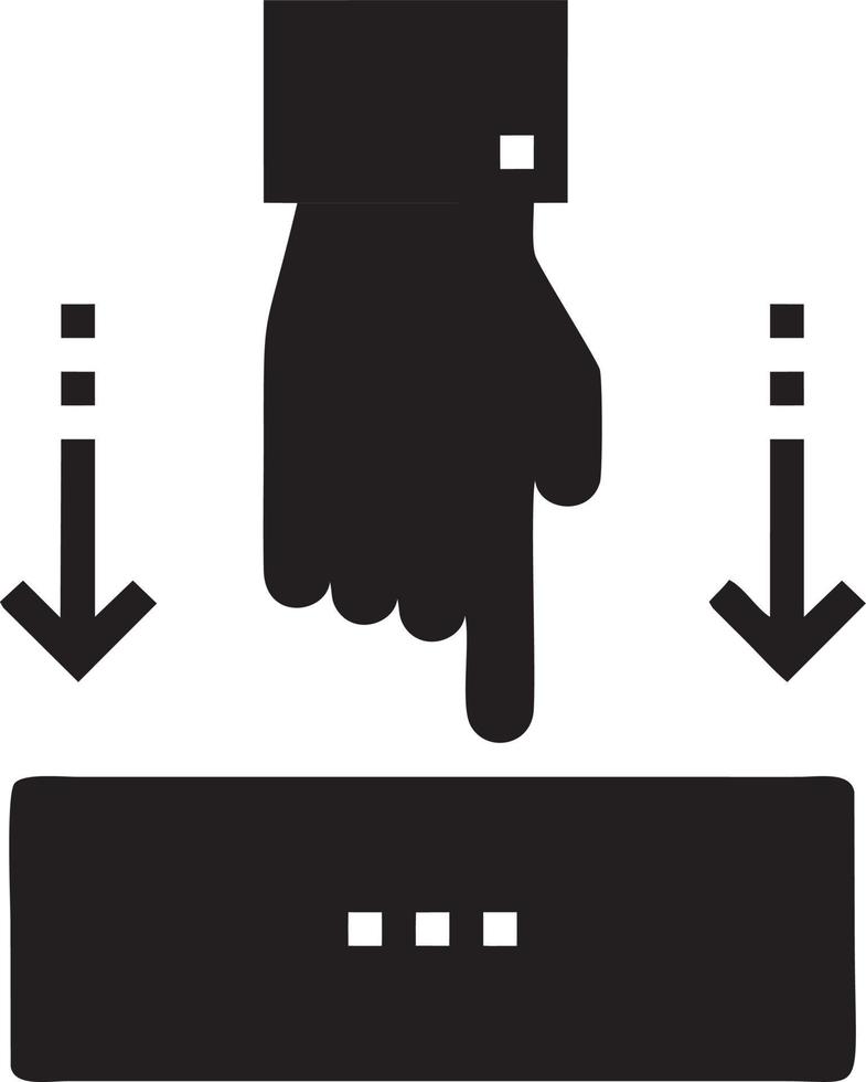 Hand Symbol Symbol Vektor Bild. Illustration von das isoliert Finger Hand berühren Mensch Design. eps 10
