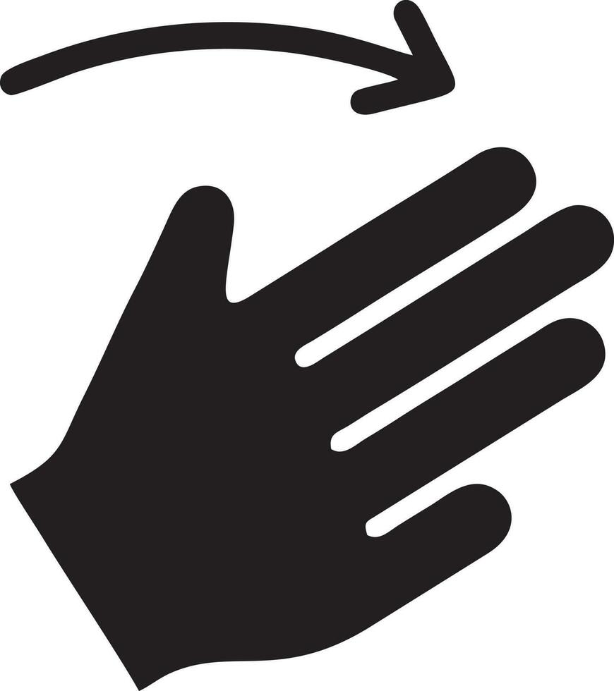 Hand Symbol Symbol Vektor Bild. Illustration von das isoliert Finger Hand berühren Mensch Design. eps 10