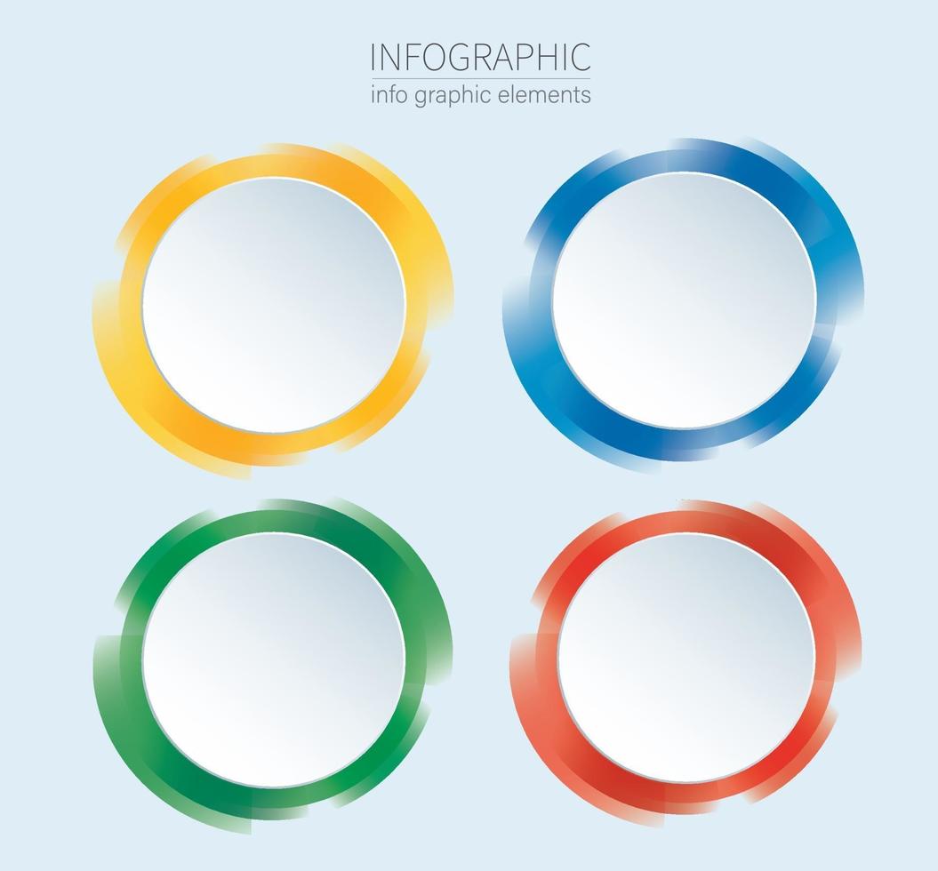 Infografiken Design Vektor mit 4 Optionen, Schritten oder Prozessen.
