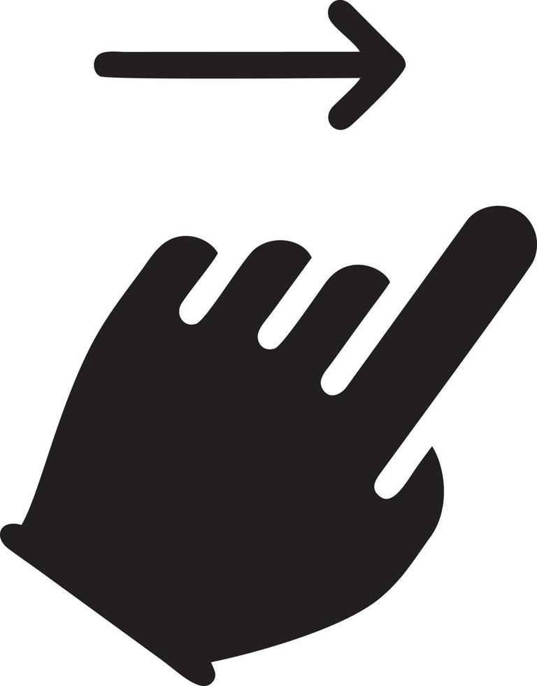 Hand Symbol Symbol Vektor Bild. Illustration von das isoliert Finger Hand berühren Mensch Design. eps 10