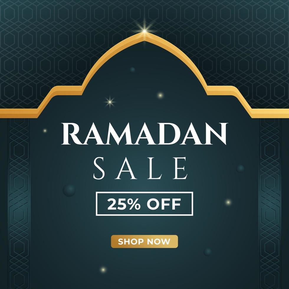 ramadan försäljning banner design. sociala medier postmall med islamisk bakgrund. vektor illustration.