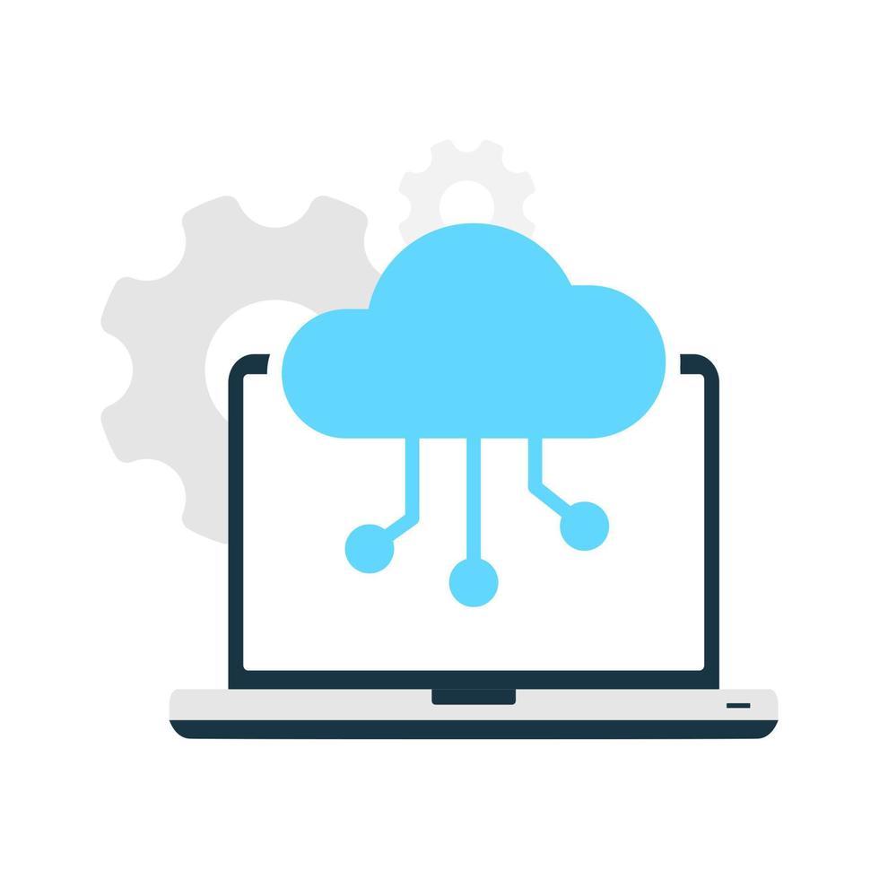 Anwendung Programmierung Schnittstelle mit Laptop Konzept Illustration eben Design Vektor Folge10. modern Grafik Element zum Landung Buchseite, leeren Zustand ui, Infografik, Symbol