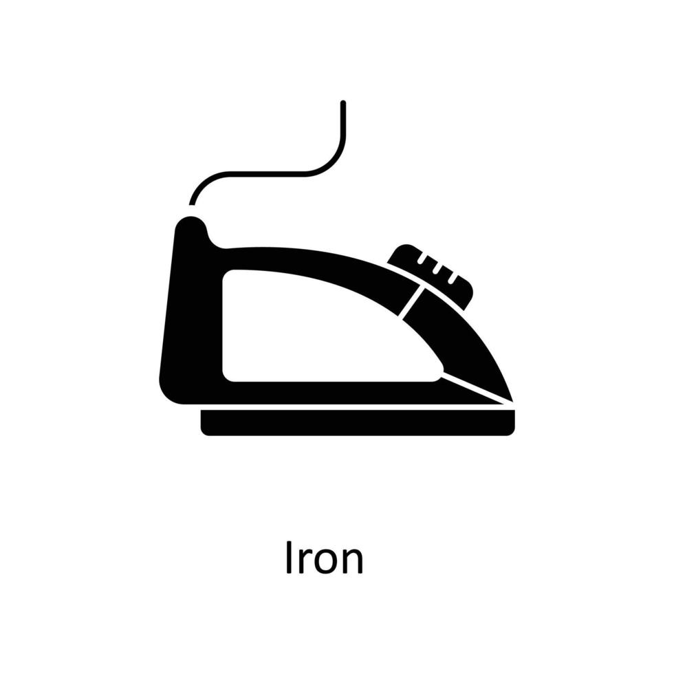 Eisen Vektor solide Symbole. einfach Lager Illustration Lager