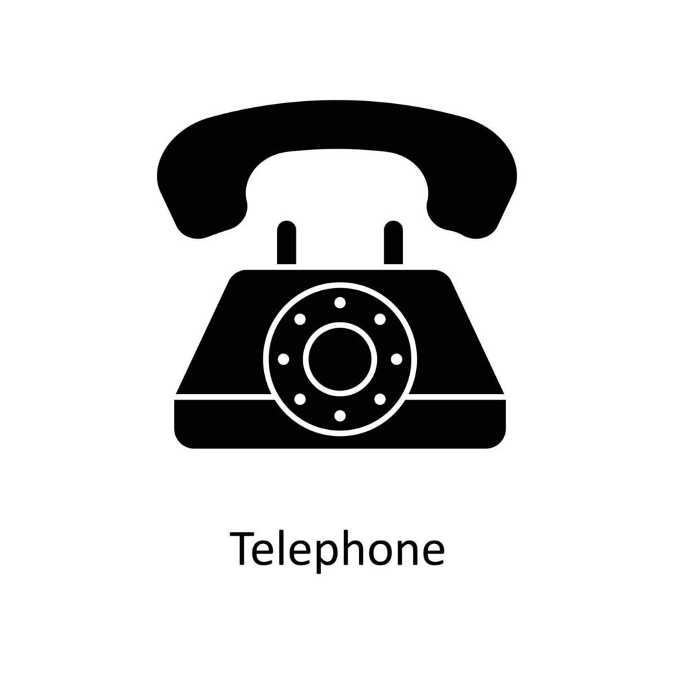 Telefon Vektor solide Symbole. einfach Lager Illustration Lager