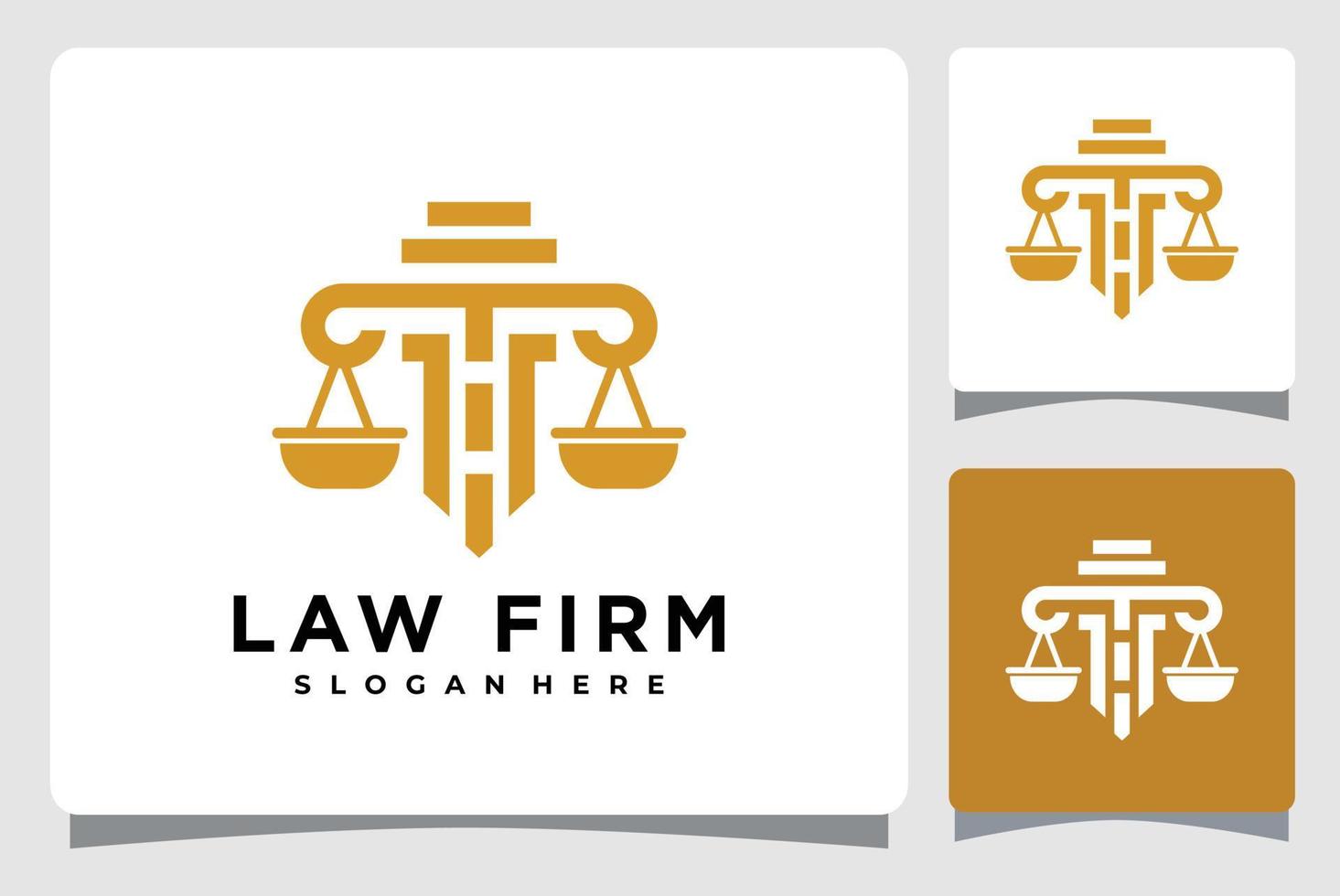 rättvisa lag fast logotyp mall design inspiration vektor