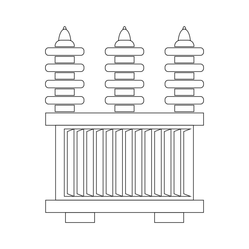 hoch Stromspannung elektrisch Transformator Symbol vektor