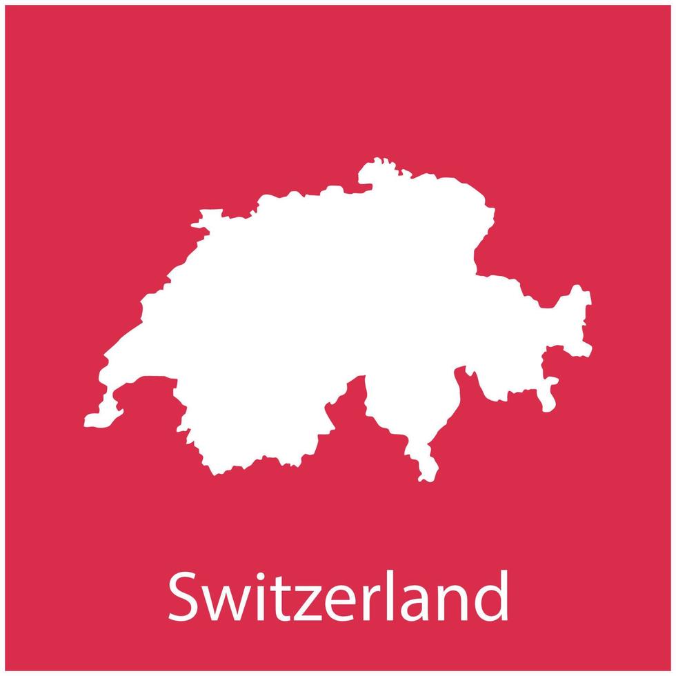 schweiz Karta ikon Vektor