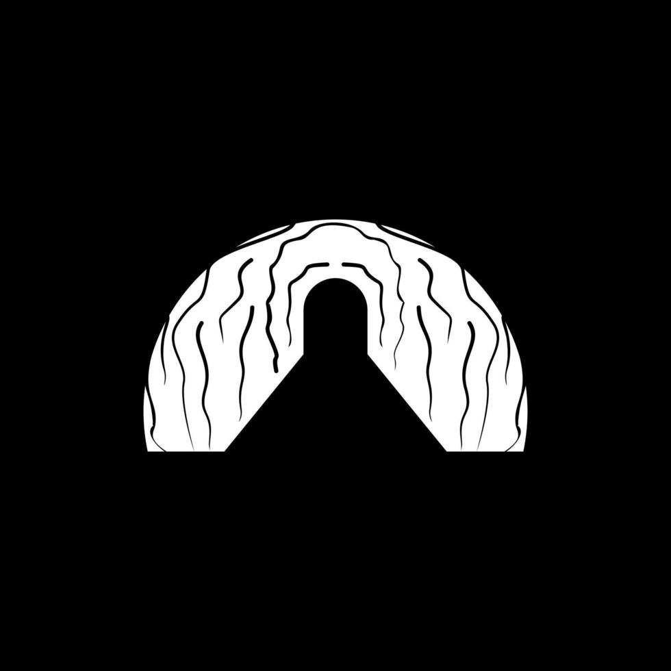 grotta sten geometrisk modern logotyp vektor