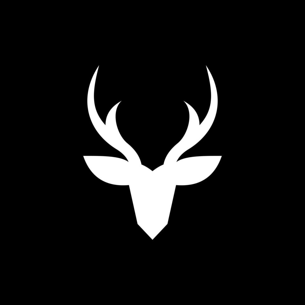 djur- rådjur huvud geometrisk modern enkel logotyp vektor