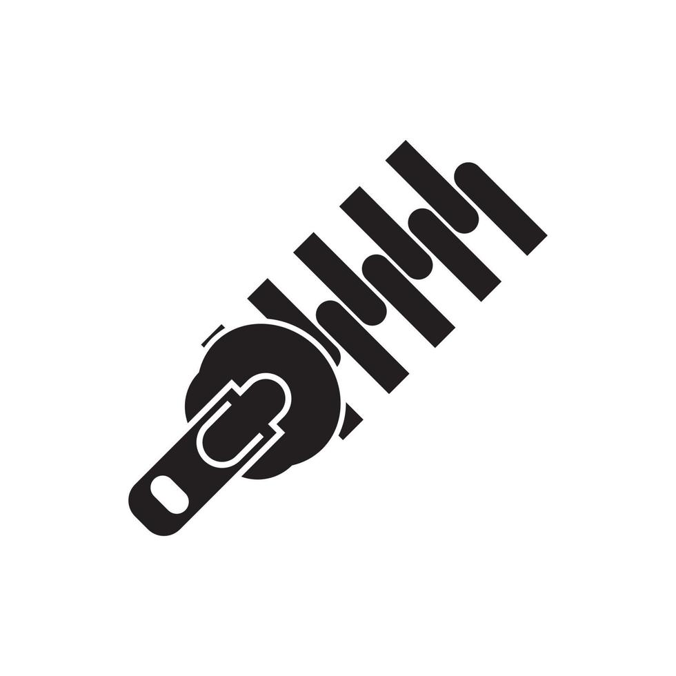 dragkedja ikon logotyp, illustration mall design vektor