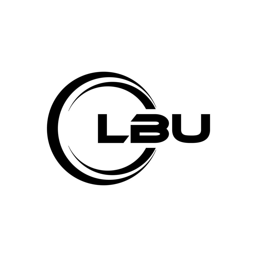 lbu Brief Logo Design im Illustration. Vektor Logo, Kalligraphie Designs zum Logo, Poster, Einladung, usw.