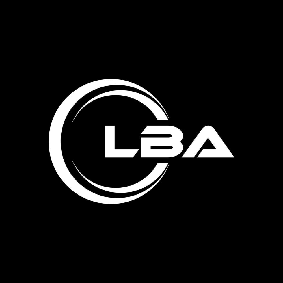 lba brev logotyp design i illustration. vektor logotyp, kalligrafi mönster för logotyp, affisch, inbjudan, etc.