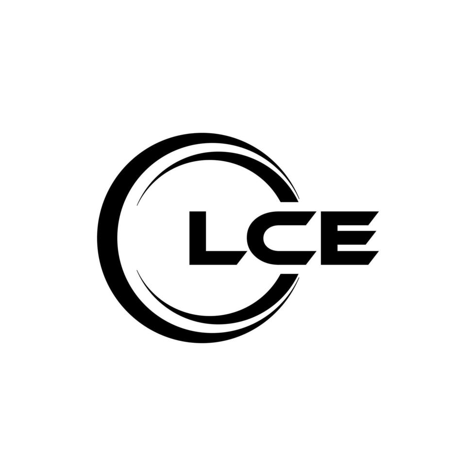 lce brev logotyp design i illustration. vektor logotyp, kalligrafi mönster för logotyp, affisch, inbjudan, etc.