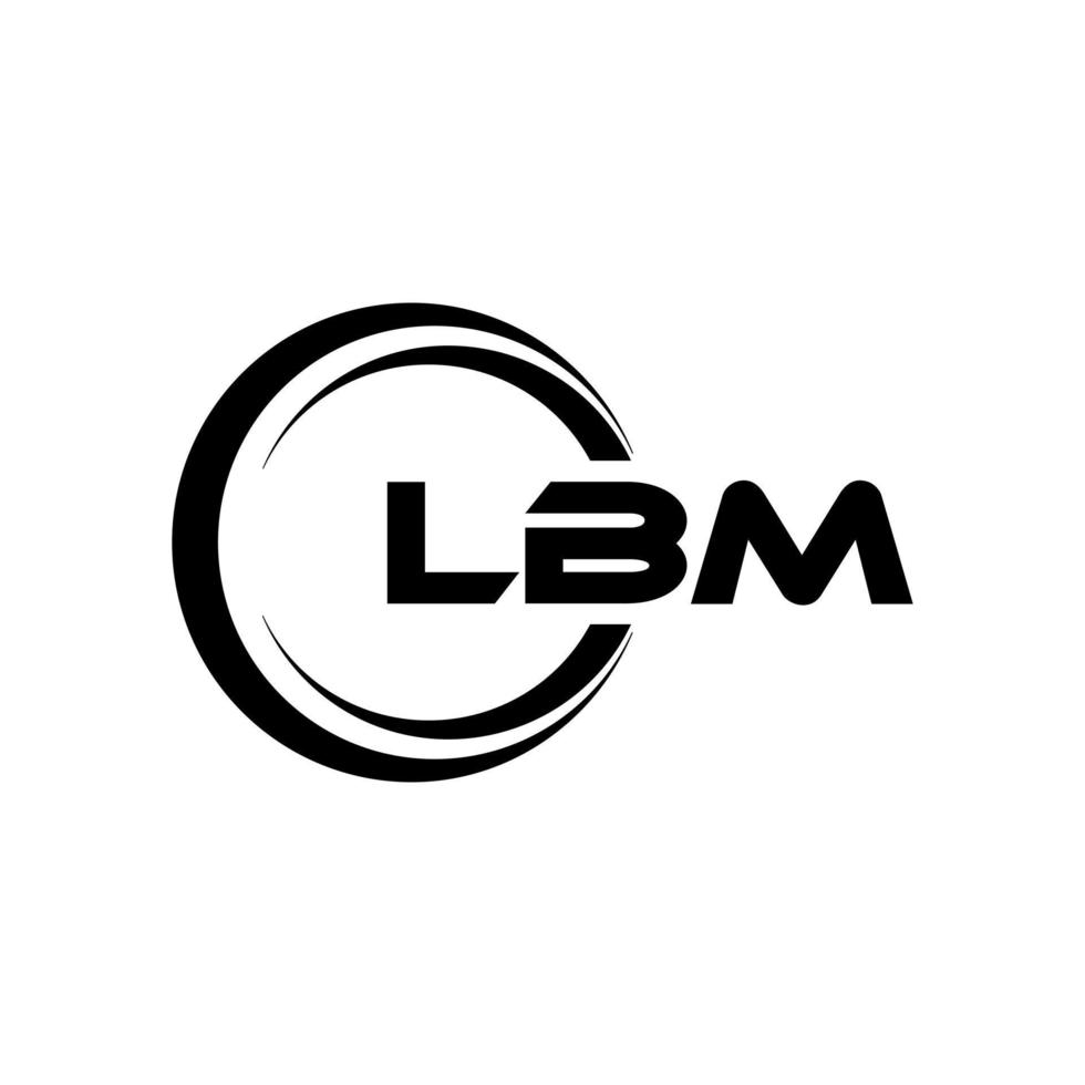 lbm Brief Logo Design im Illustration. Vektor Logo, Kalligraphie Designs zum Logo, Poster, Einladung, usw.
