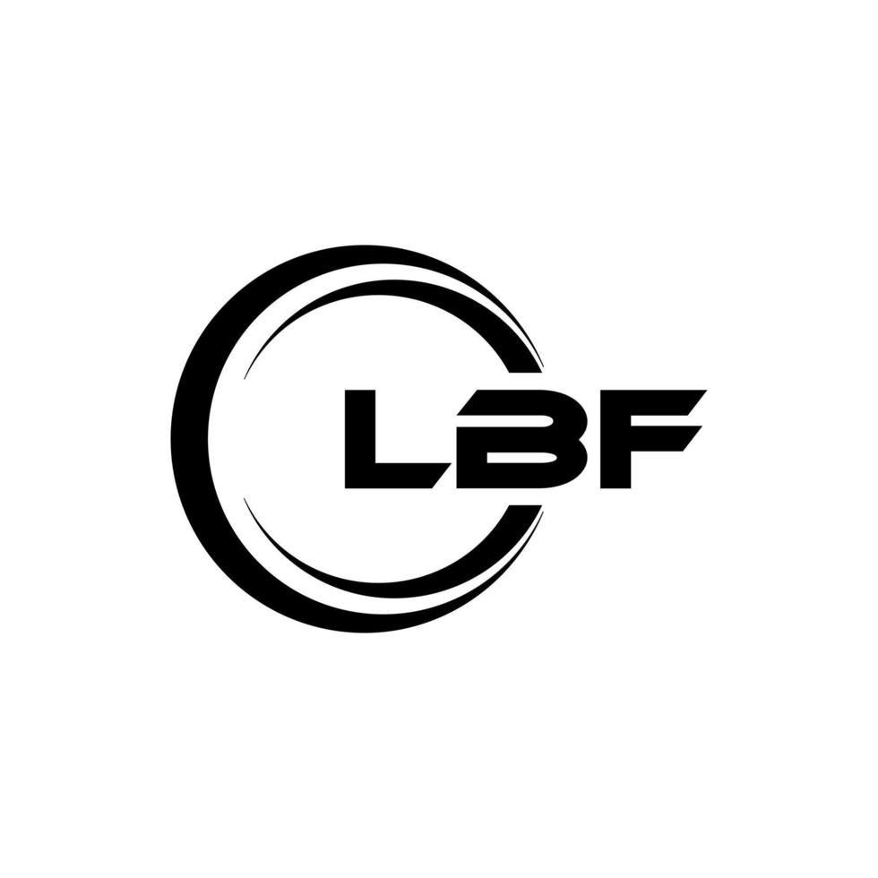 lbf brev logotyp design i illustration. vektor logotyp, kalligrafi mönster för logotyp, affisch, inbjudan, etc.