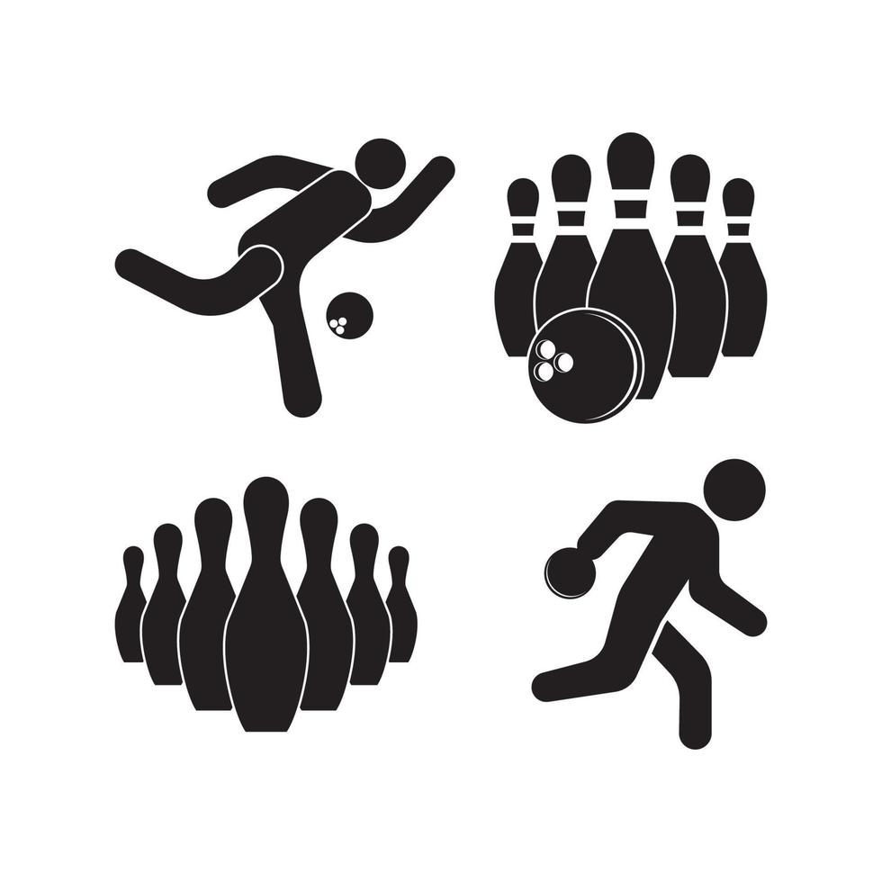 Bowling Symbol Logo, Abbildung Vorlage Design vektor