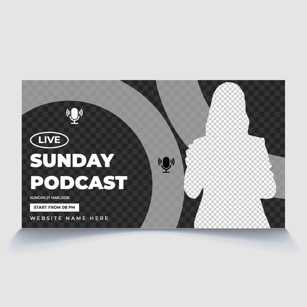 leva söndag podcast PR digital marknadsföring byrå video webb Miniatyr design eps vektor fil