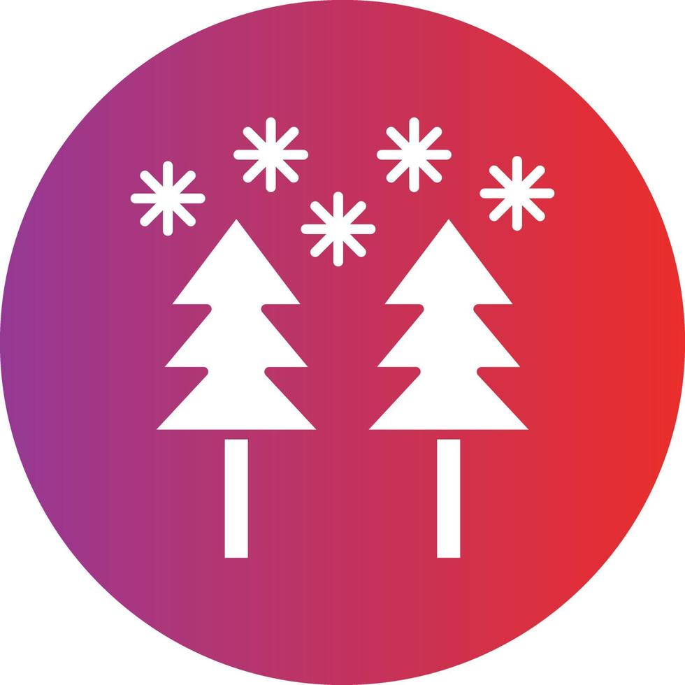 Vektor Design Schnee Wald Symbol Stil