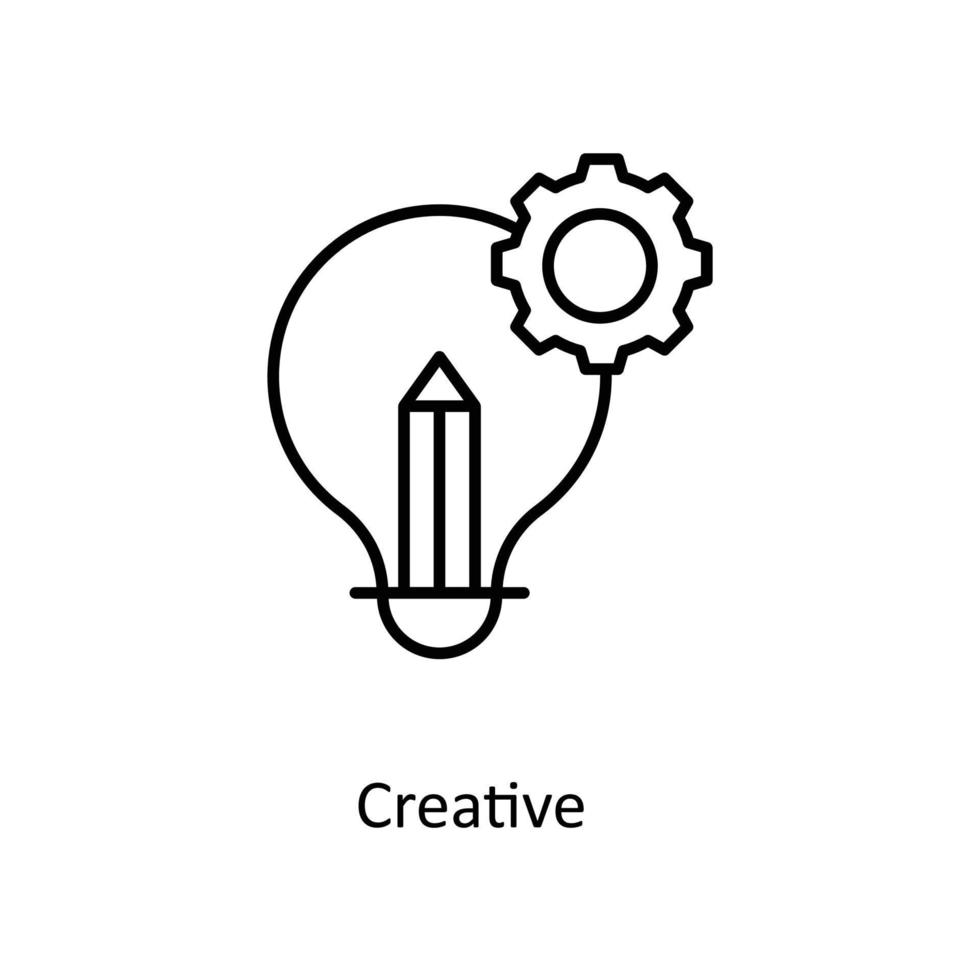 kreativ Vektor Gliederung Symbole. einfach Lager Illustration Lager
