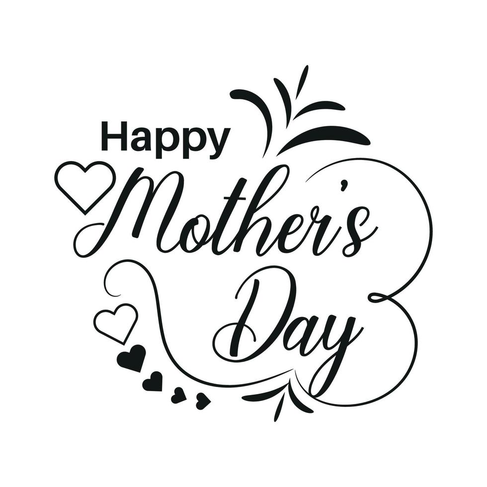 Lycklig mödrar dag firande hälsning kort och mamma och barn kärlek vektor