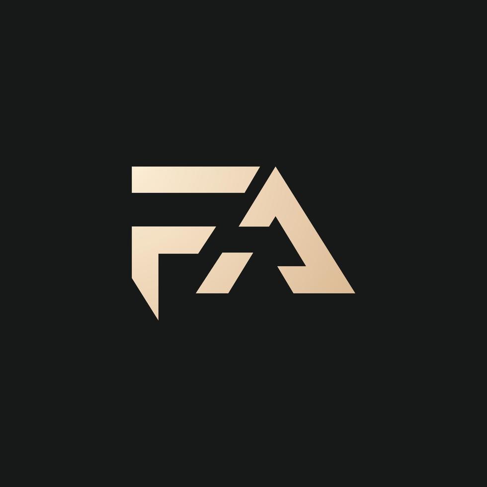 Luxus und modern Fa Brief Logo Design vektor