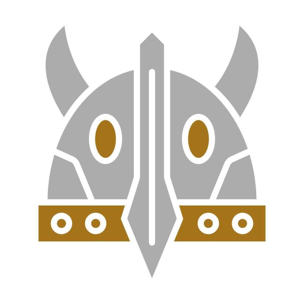 Wikinger Helm Vektor Symbol Stil