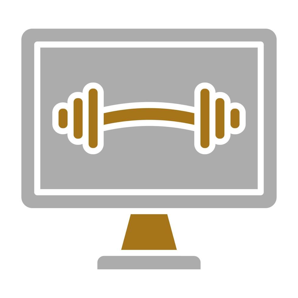 online Fitnessstudio Vektor Symbol Stil