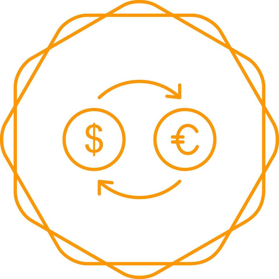 Dollar-Euro-Vektor-Symbol vektor