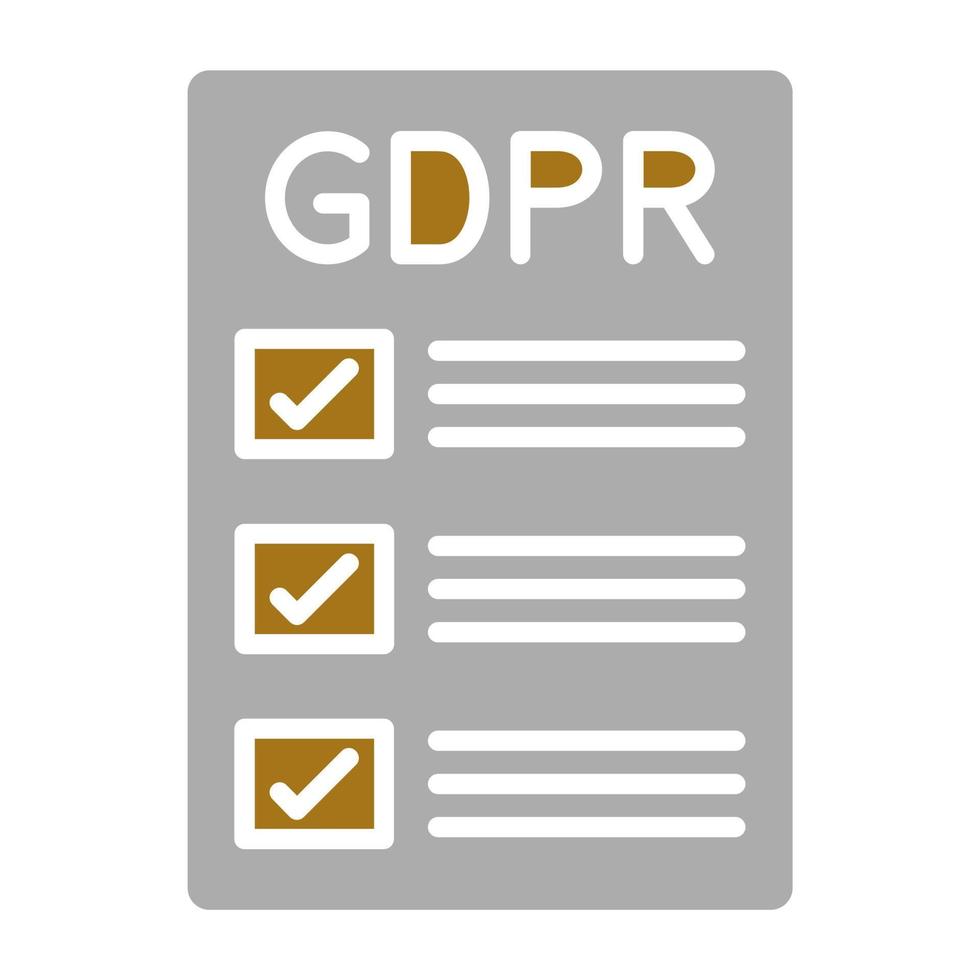 gdpr Beachtung Vektor Symbol Stil