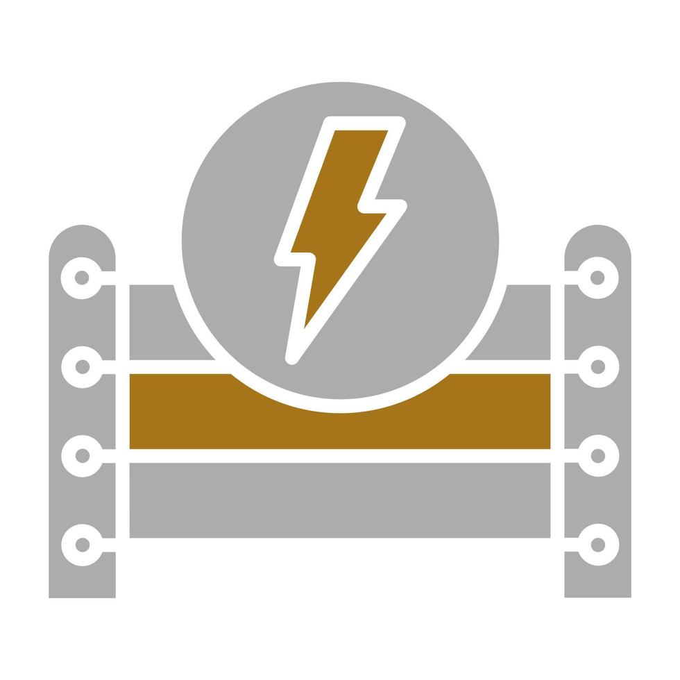 elektrisk staket vektor ikon stil