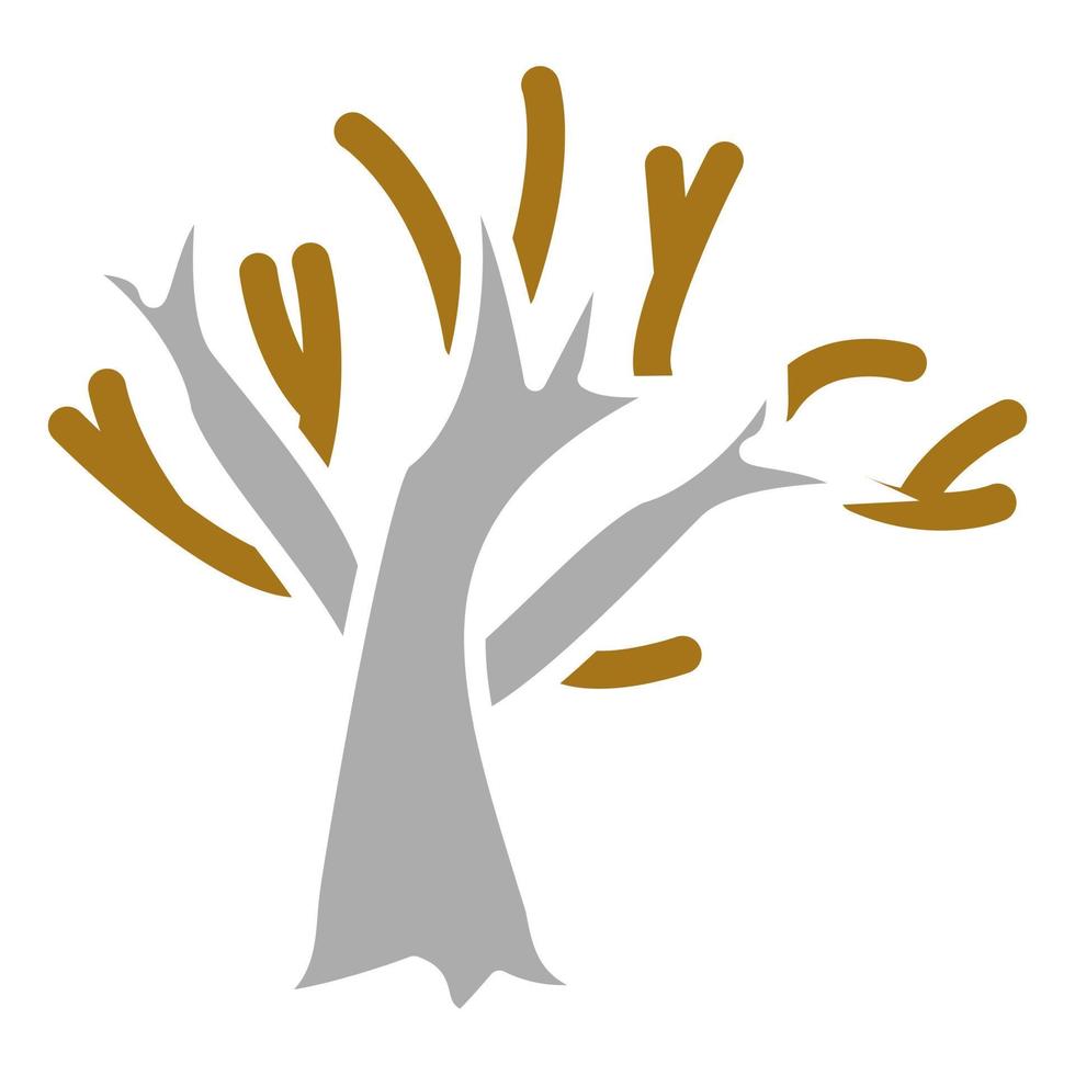trocken Baum Vektor Symbol Stil