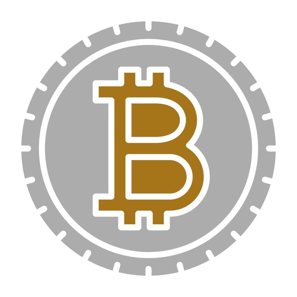 Bitcoin Vektor Symbol Stil