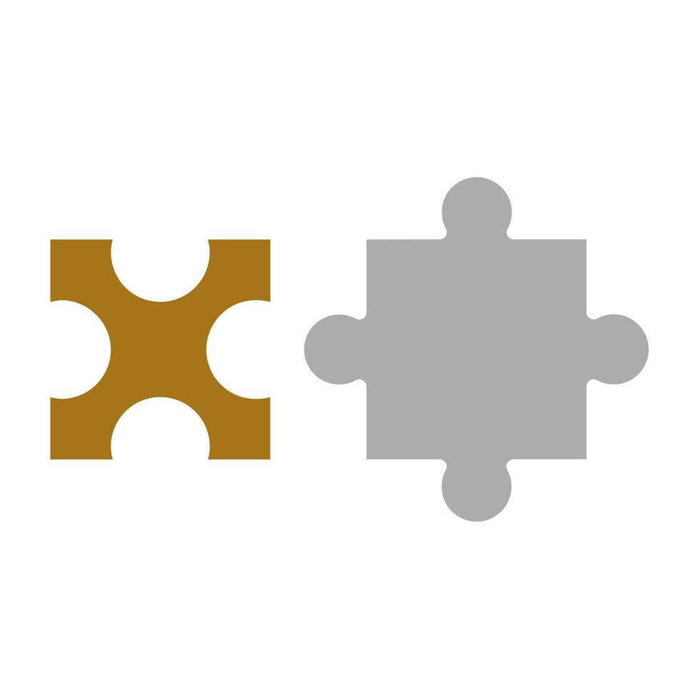 Puzzle Stück Vektor Symbol Stil