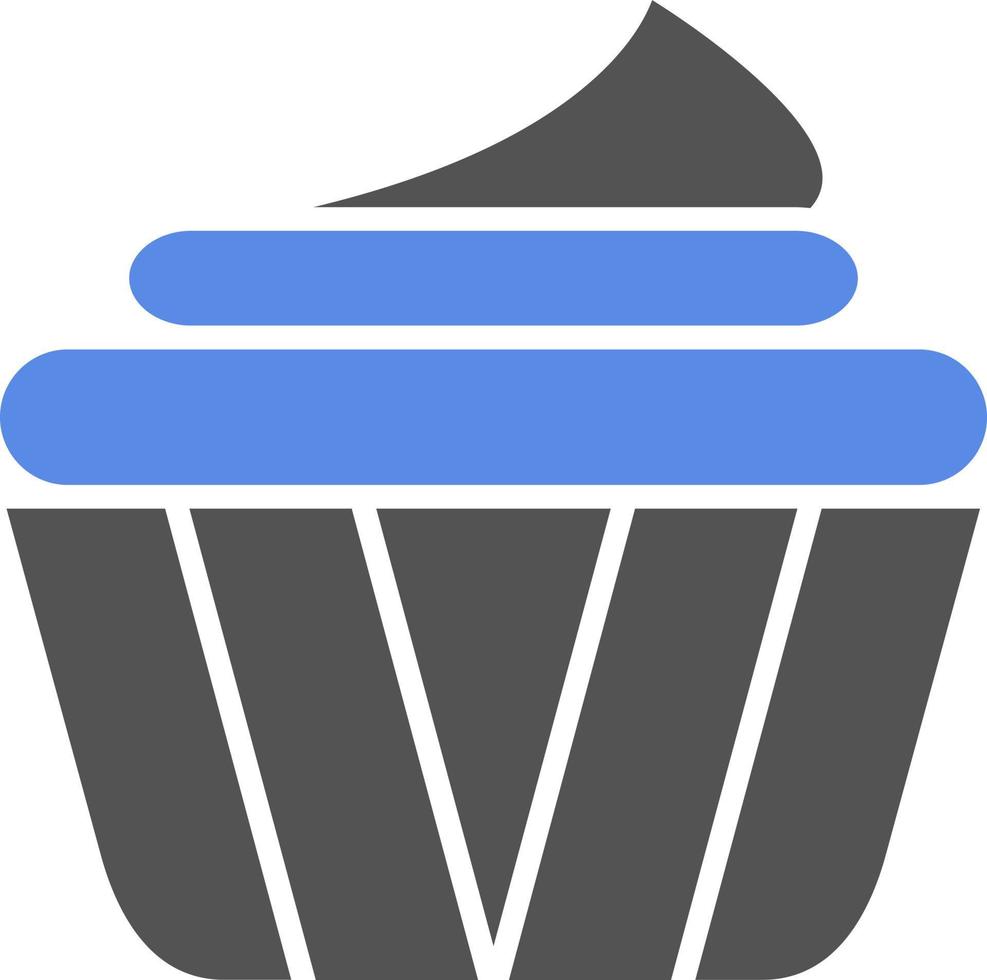 Cupcake Vektor Symbol Stil