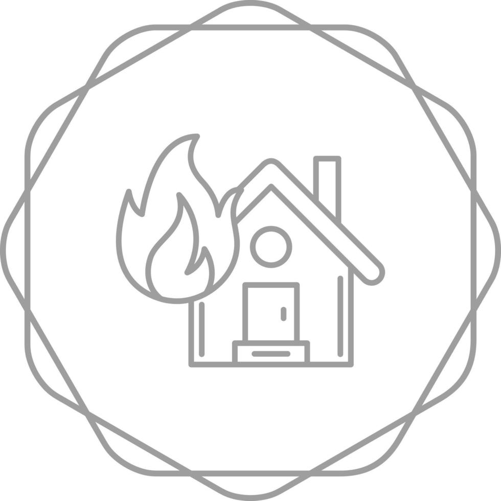 Haus in Brand Vektor-Symbol vektor