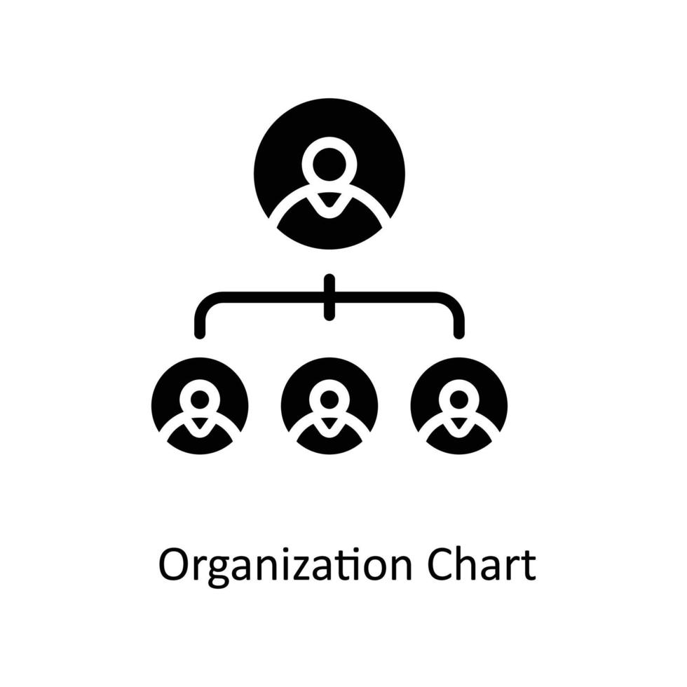 Organisation Diagramm Vektor solide Symbole. einfach Lager Illustration Lager