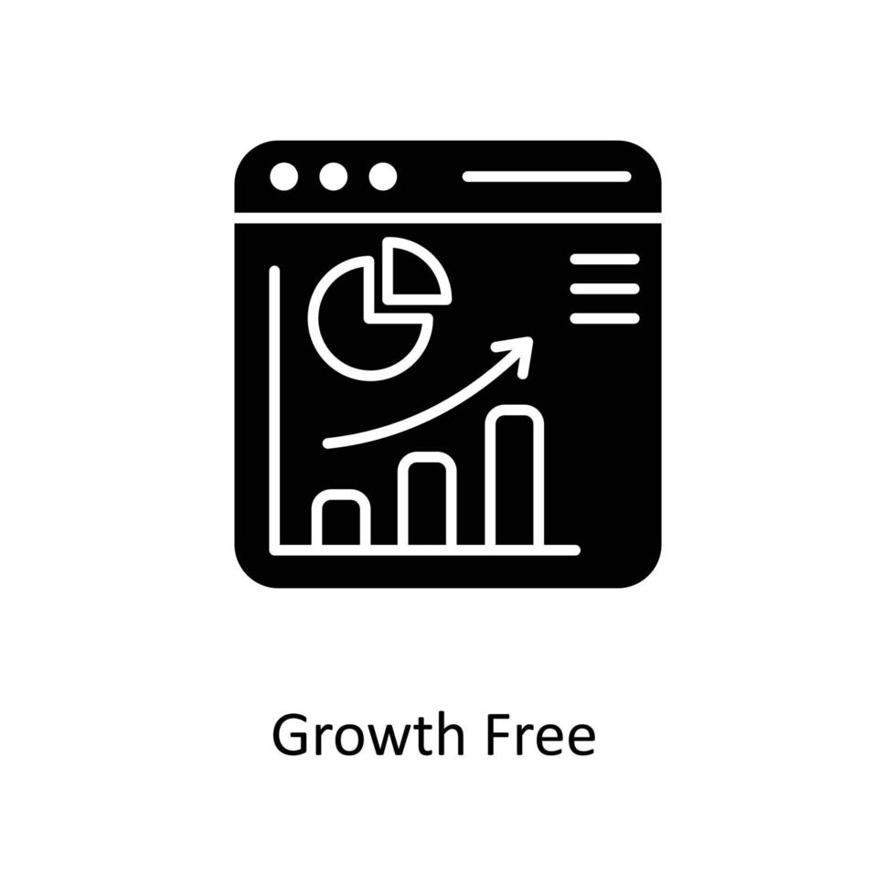 Wachstum kostenlos Vektor solide Symbole. einfach Lager Illustration Lager