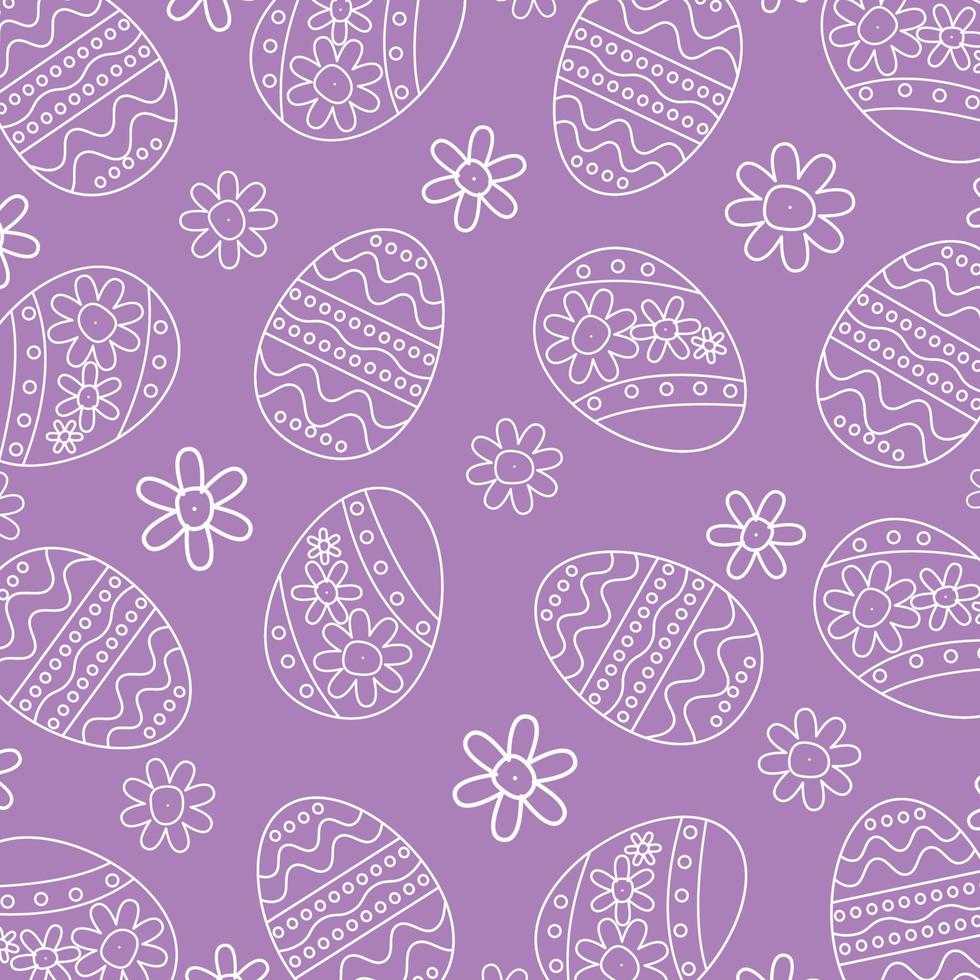 geometrisch Muster abstrakt Hintergrund, mit Ostern Ei und Blumen- Ornament. Vorlage zum Banner, Poster, Sozial Medien, Gruß Karten, Frühling Geschenk Verpackung. vektor