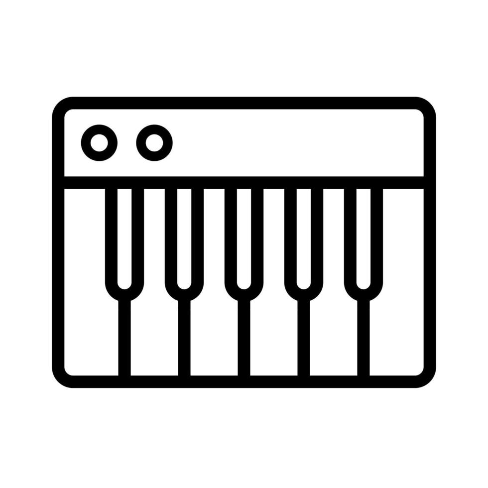 piano ikon vektor. synthesizer illustration tecken. musik symbol. nycklar logotyp. vektor