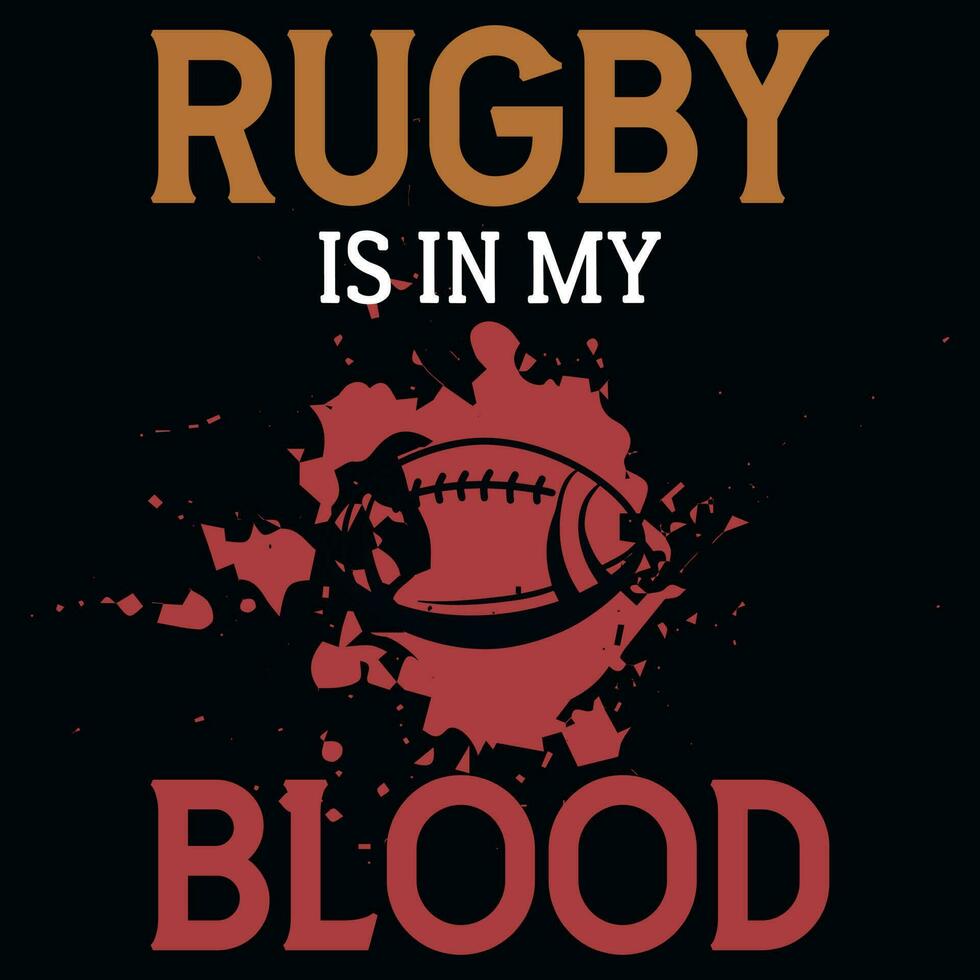 Rugby spielen Grafik T-Shirt Design vektor