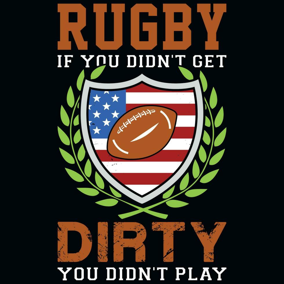 Rugby spielen Grafik T-Shirt Design vektor