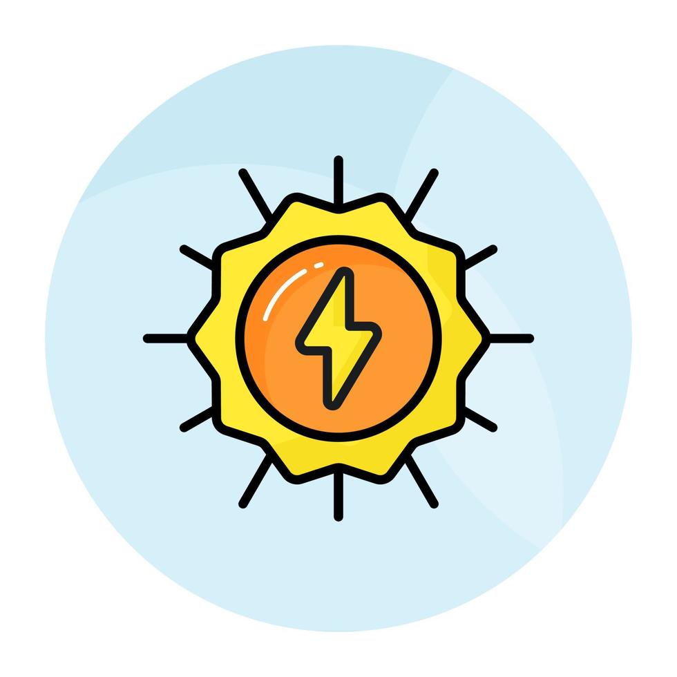 vorsichtig entworfen Vektor von Solar- Energie, Prämie Symbol von Solar- Leistung