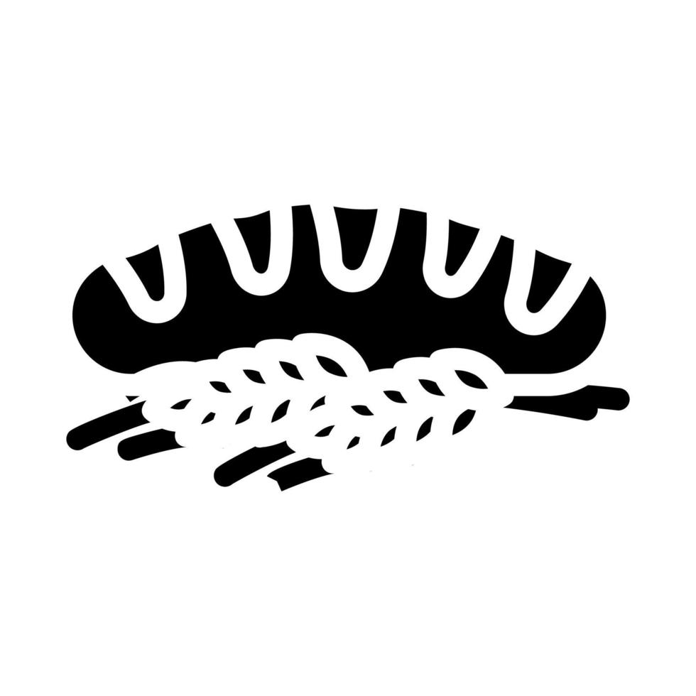 Brot Weizen Ohren Glyphe Symbol Vektor Illustration