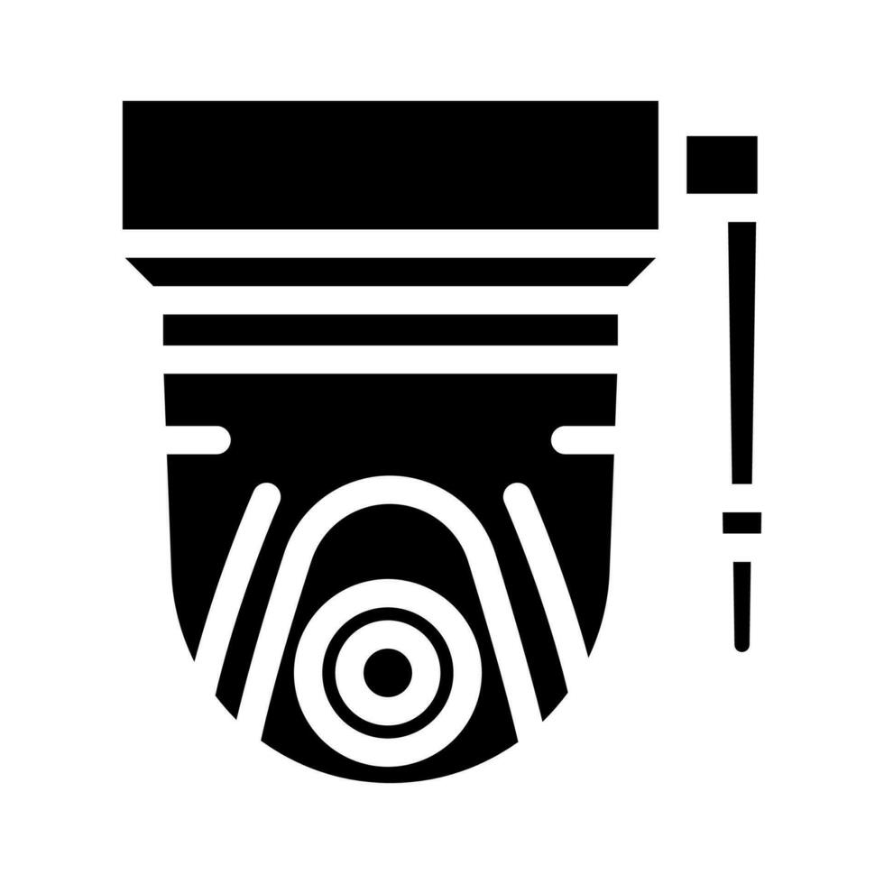 Ring Sicherheit Kamera Garage Werkzeug Glyphe Symbol Vektor Illustration