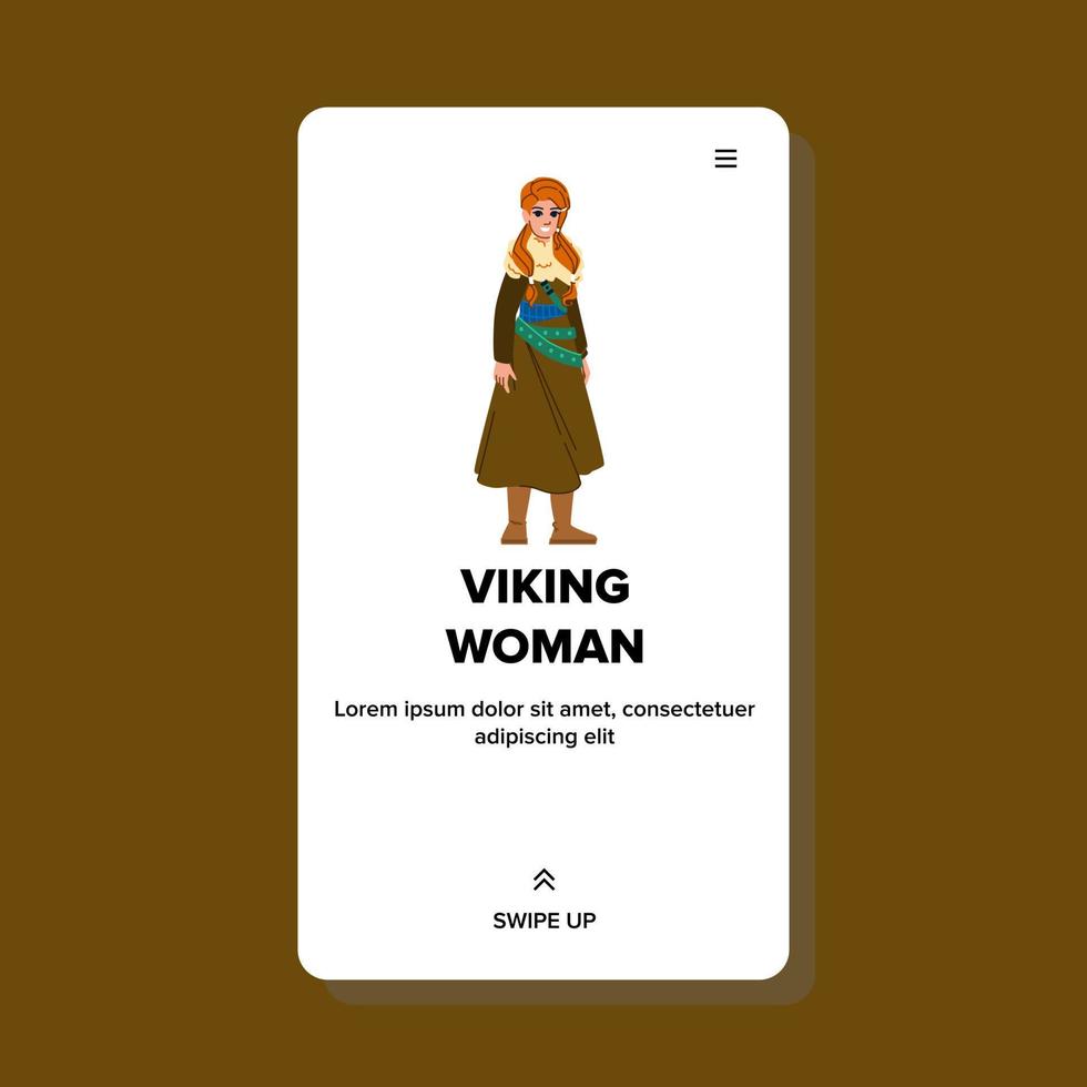 viking kvinna vektor