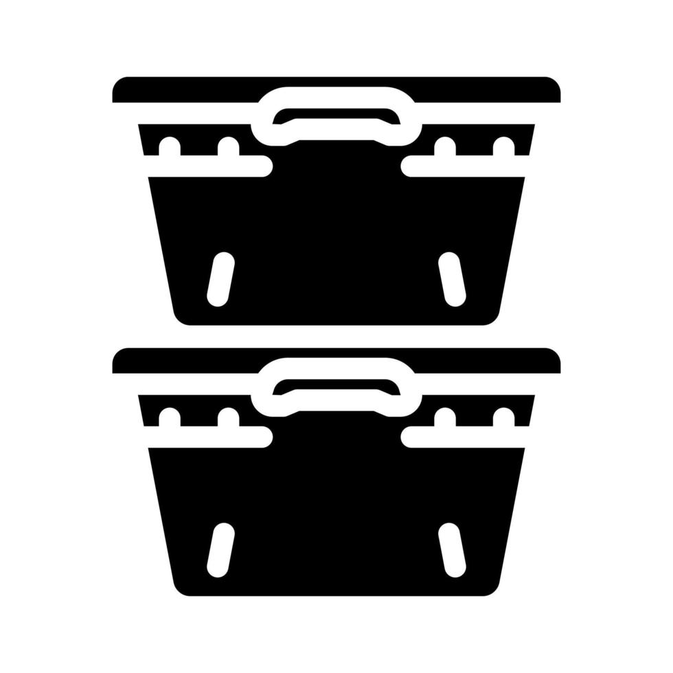 Lager Behälter Garage Werkzeug Glyphe Symbol Vektor Illustration