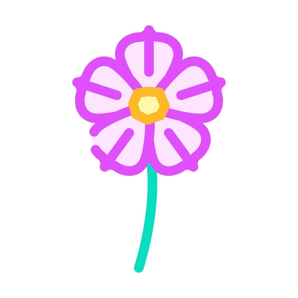 Petunie Blume Frühling Farbe Symbol Vektor Illustration