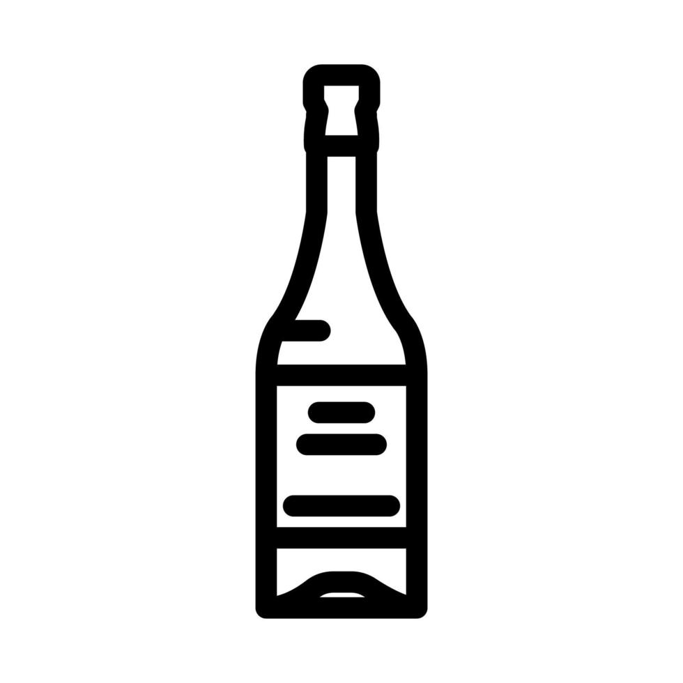 Wein trinken Flasche Linie Symbol Vektor Illustration