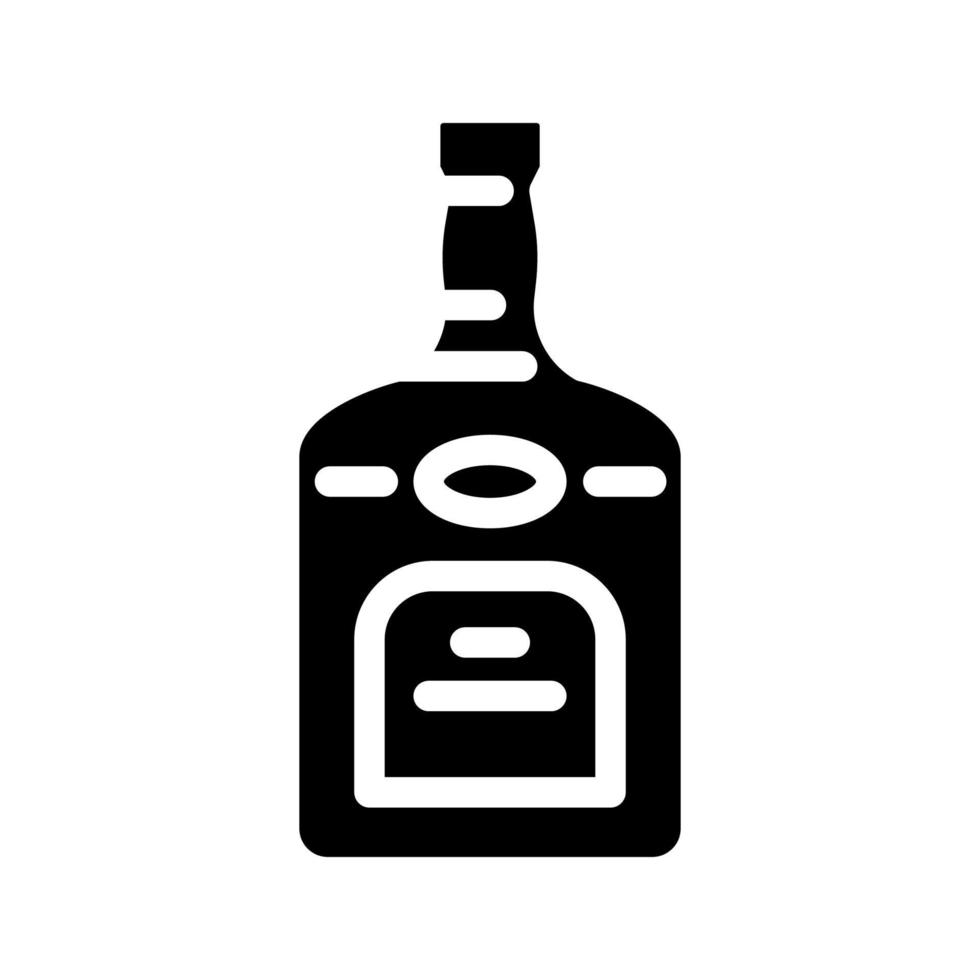 Rum trinken Flasche Glyphe Symbol Vektor Illustration