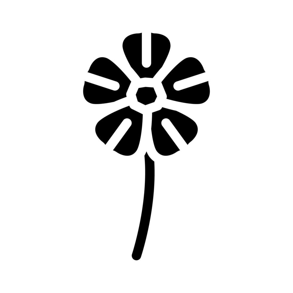 Petunie Blume Frühling Glyphe Symbol Vektor Illustration